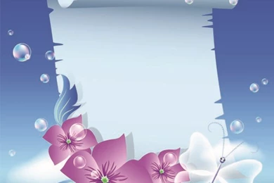 Flower With Paper Dream Backgrounds Vector 02   Vector Backgrounds ...