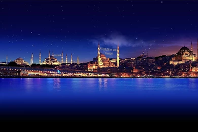 Night Beautiful Metropolis Of Turkey HD Desktop Wallpapers