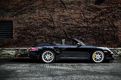 Black 2012 Porsche 911 997 Turbo S Cabriolet By A Brick Wall ...