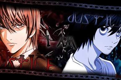 DEATH NOTE LIGHT AND L WALLPAPER   I AM JUSTICE! By Jipjanus On ...