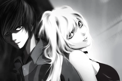 Death Note Light And Misa   Wallpaper.