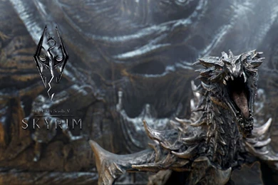 Gallery For   Skyrim Dragon Backgrounds