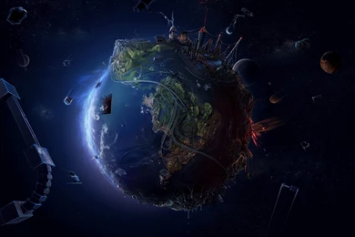 Daily Wallpaper: Hi Tech Planet Earth