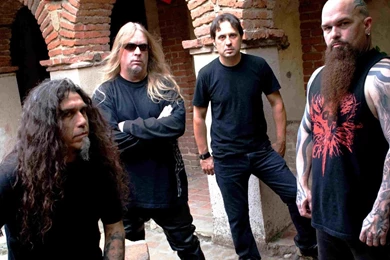 Download Wallpapers 1600x900 Slayer, Bald, Tattoo, Beard, T shirts ...