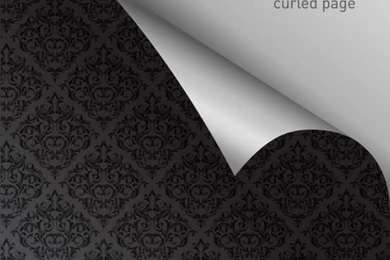 Elegant Curled Dark Wallpapers Vector