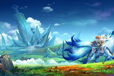 Fantasy Landscapes Creatures Anime