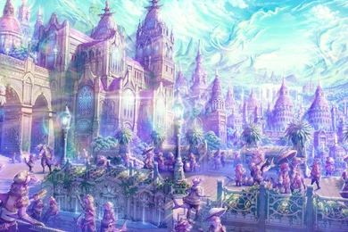 Anime Artistic Cities Fantasy Soft Castles Landscapes Places ...