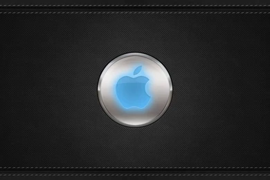 IWallpapers   Blue Glow Apple Logo Wallpapers