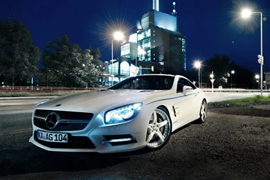 Mercedes Benz SL500, Night HD Desktop Wallpapers : Widescreen ...