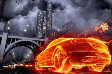 Burning Car Backgrounds Free HD Desktop Wallpapers : Widescreen ...
