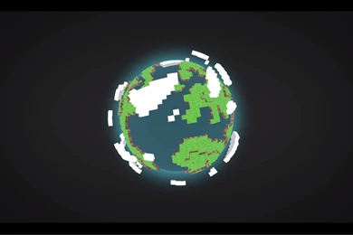 Minecraft Round World Wallpapers : Minecraft