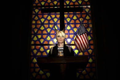 Otep Window Blonde Flag Tattoo