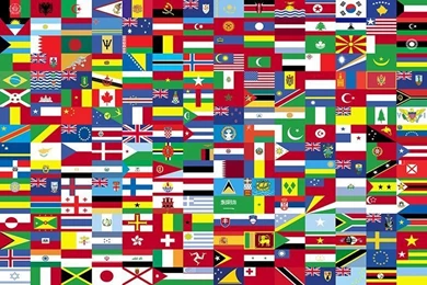 Peel And Stick Photo Wall Mural World Flags Photo Wallpapers 125cm ...