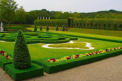 Download Wallpapers 2560x1600 Garden, Lawn, Park, Design, Green ...