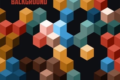 3D Cubes Backgrounds Banner Abstract Vector