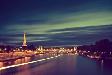 Download Wallpapers 3840x2400 France, Eiffel Tower, River, Night ...