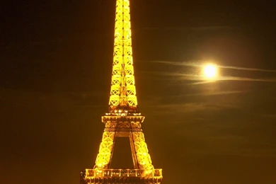 Eiffel Tower At Night   Wallpaper.