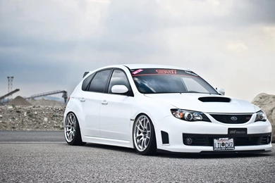 White Car Subaru Impreza STI HD Wallpapers   FreeWallsUp