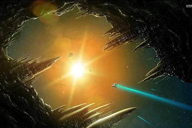 Round City Near The Sun Wallpapers   Fantasy Wallpapers