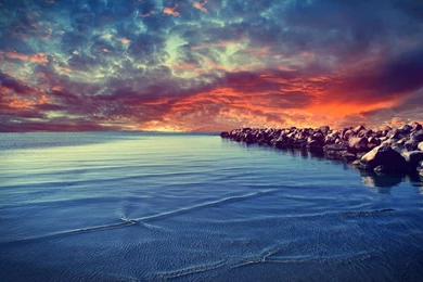 Abstract Nature Trees Balloons Baltic Sea Vintage Wallpapers ...