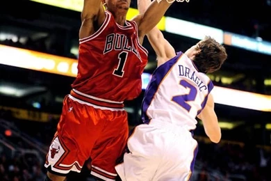 Gallery For   Derrick Rose Dunk On Dragic Wallpapers