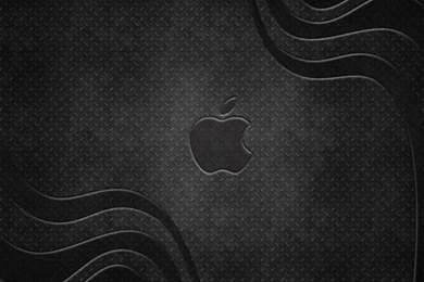 Apple On Curvy Metal Pattern Wallpapers   Computer Wallpapers