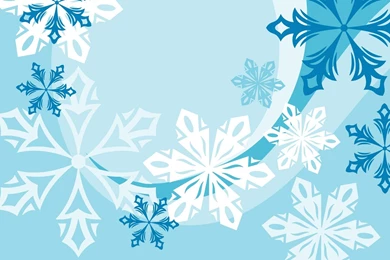 White And Blue Snowflakes Wallpapers 25091