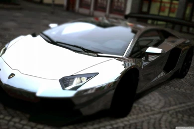 Lamborghini Aventador LP700 4 Silver Chrome HD Desktop Wallpapers ...