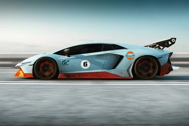 1366x768 Lamborghini Gulf Edition Wallpapers