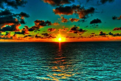 Ocean Sunset HD Wallpaper, Ocean Sunset Pictures , New Wallpapers