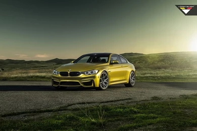 Vorsteiner BMW M4 Austin Yellow 2014 Wallpapers
