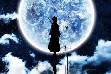 Rukia Bleach Anime Full Moon Night