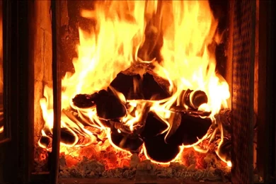 AMBIANCE* 4 HOURS* Full HD Fireplace + Birds Chirping On ...