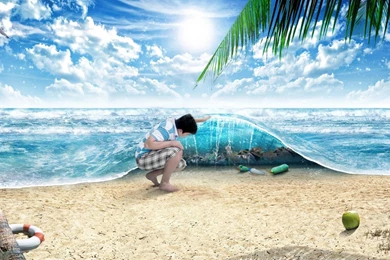 Digital Art: Sand, Ocean & Beach Wallpapers :: HD Wallpapers