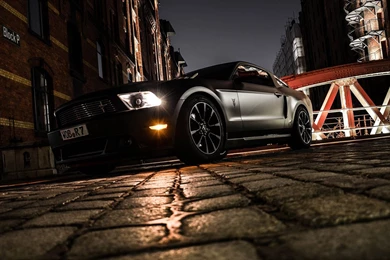 Black Ford Mustang City Hd Wallpapers