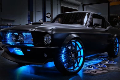 Flat Black Ford Mustang Best Sports Car Wallpapers