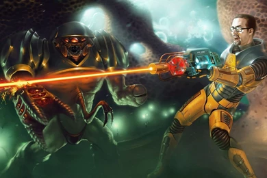 Download Wallpapers 1920x1080 Half life, Character, Shooting, Gun ...