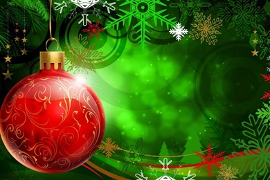 1680x1050 Christmas Red Ball Desktop PC And Mac Wallpapers