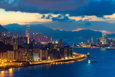 Hongkong City Ocean Wide HD Wallpapers