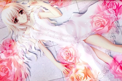 Pink Rose Anime Girl Wallpapers
