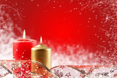 Two Christmas Candles HD Desktop Wallpapers : Widescreen : High ...