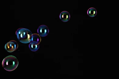 Download Wallpapers 2560x1440 Bubbles, Black, Flight Mac iMac 27 HD ...