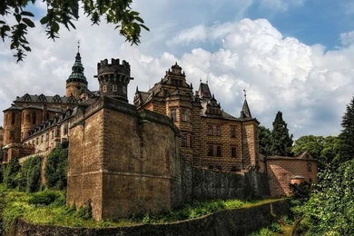 Medieval: Castle Friedland Sky Trees Wallpapers Wide For HD 16:9 ...