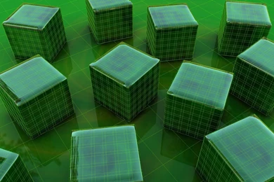 Green Cubes 3d   ImgMob