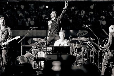 Download Wallpapers 1920x1080 U2, Scene, Drum, Guitars, Show Full ...