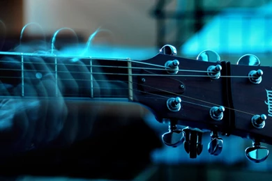 Download Wallpapers 1920x1080 Guitar, Strings, Neck, Movement Full ...