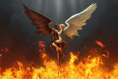 ANGEL END DEVIL   Passionate Hugs Fiery Heat Passion Wallpapers ...