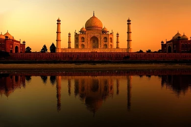 Taj Mahal Sunset Time Hd Wallpapers