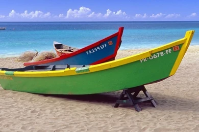 Brightly Painted Fishing Boats Crash Boat Beach Puerto Rico.jpg ...