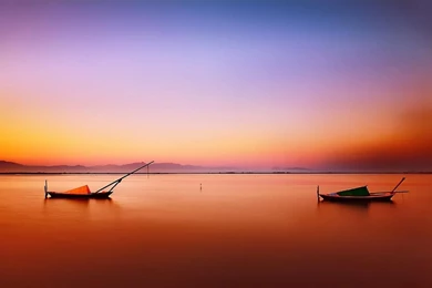 Fishing River Fog Landscapes